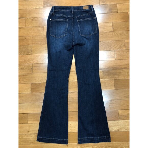 Judy Blue Flare Fit High Rise Blue Denim Jeans Size 11 - Picture 3 of 11